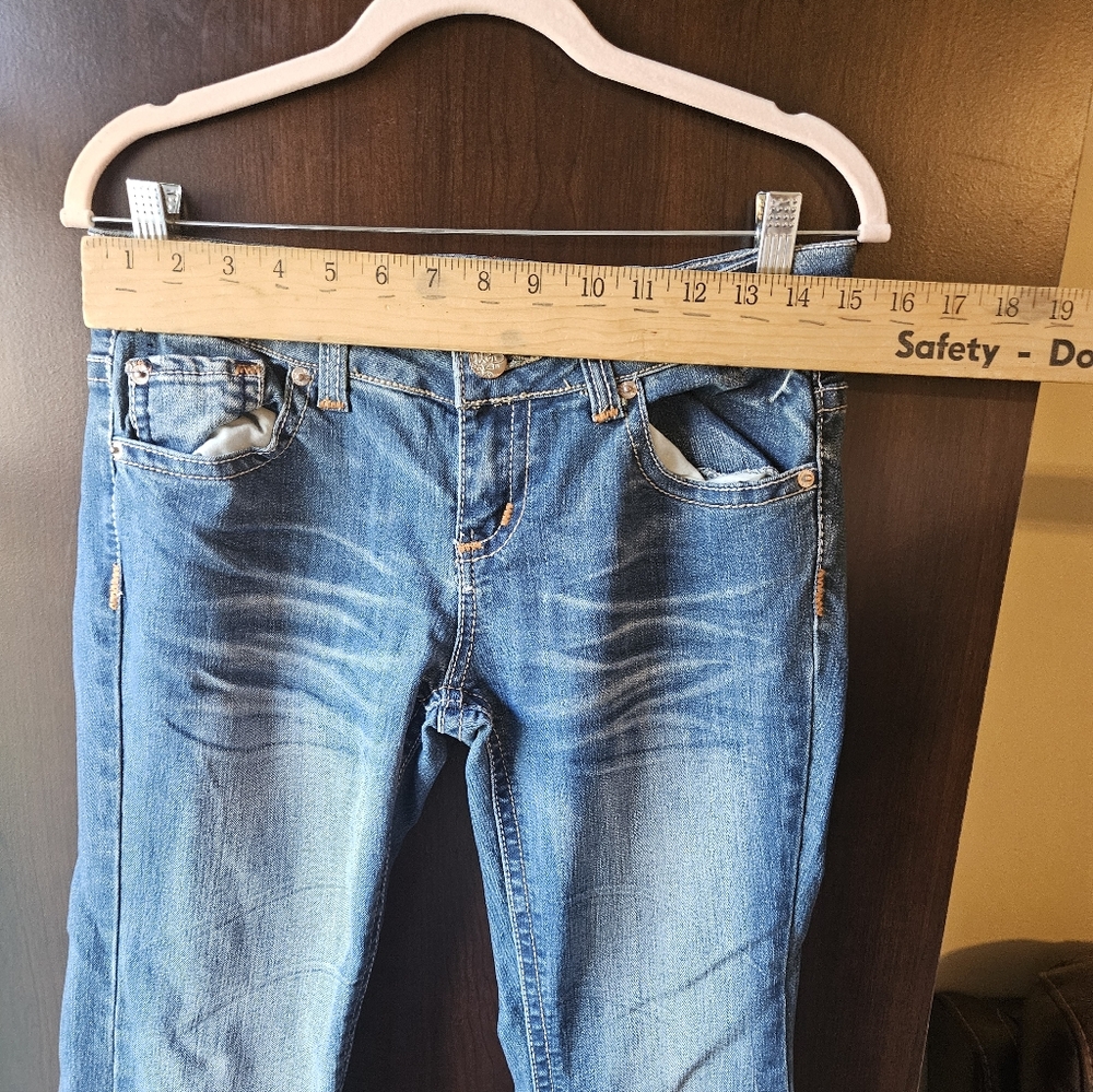 Y2K Wishful Park Flare Jeans in Blue - Picture 4 of 5